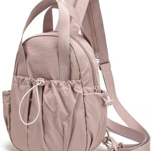 Women's Small Crossbody Bag Taslan Lightweight Convertible Mini Backpack